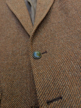 Vintage British Sport Coat 38R Brown 2-button Wool