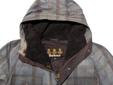 Barbour Jacket S Blue Plaid Blundel Waxed Cotton Rare