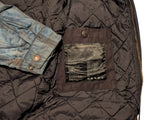 Barbour Jacket S Blue Plaid Blundel Waxed Cotton Rare