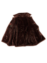Vintage Burton England Shearling Suede Coat XL/44 Brown DB