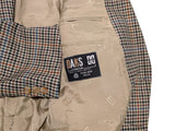 Vintage Daks London Sport Coat 42R Tan Multi Check Wool