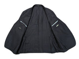 Hackett Sport Coat 48R Dark Blue Plaid Wool/Linen