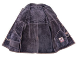 Vintage Jackson British Leather Lamb Shearling Coat M/40 Rich Brown 4-Button