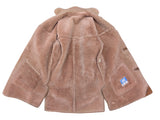 Vintage Nursey's Leather Lambsuede Shearling Coat L Brown Handmade in England