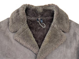 Vintage Baily's Leather Lamb Shearling Coat XL/XXL Putty Grey 3-Button