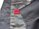Luigi Bianchi Suit 40R Charcoal Beaded Pinstriped 3-Button Wool