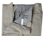 Brando Lubiam Suit 38R 3-Button Taupe Pink Striped Cotton/Ramie