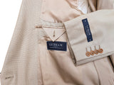 Luigi Bianchi LUBIAM Suit 40R/40L Beige Weave Double Breasted Wool