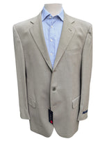 Luigi Bianchi Lubiam Suit 42R Taupe Green 3-button Wool/Linen