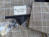 Bella Spalla Ormezzano Sport Coat Tan Plaid 2-Button Linen