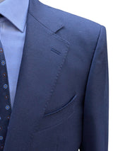 Benjamin Suit Navy Blue 2-Button Wool Doeskin Flannel