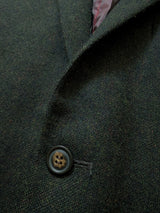 Marks & Spencer Abraham Moon Sport Coat 40R Forest Green 2-button Worsted Wool Tweed