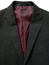 Marks & Spencer Abraham Moon Sport Coat 40R Forest Green 2-button Worsted Wool Tweed