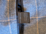 John Lewis x Kynoch Sport Coat 41/42R Sky Blue Windowpane 2-button Wool/Cotton/Cashmere