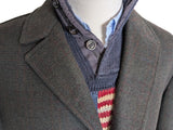 Vintage Andrew Douglas Scotland Coat L/42R Dark Forest Green Plaid Heavy Wool