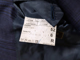Canali Sport Coat 42R Ink Blue Plaid Wool