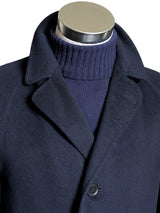 Vintage Burton/Junex Balmacaan Raglan Coat M Navy Blue Wool