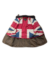 Barbour Ladies Vintage International Belted Waxed Jacket M/6 US Brown Cotton