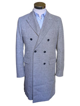 Douglas Hayward Coat M/40 Light Grey POW Plaid Wool/Cashmere