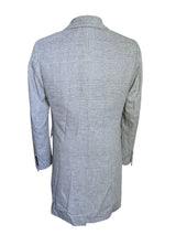 Douglas Hayward Coat M/40 Light Grey POW Plaid Wool/Cashmere