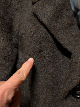 Vintage Austin Reed Raglan Coat L/42R Dark Brown Pure Alpaca