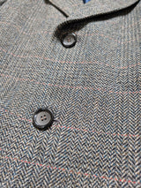 Vintage Lockerby Scottish Tweed Raglan Coat M/40 Earthy Grey Wool