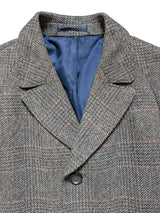 Vintage Lockerby Scottish Tweed Raglan Coat M/40 Earthy Grey Wool