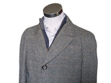 Vintage Lockerby Scottish Tweed Raglan Coat M/40 Earthy Grey Wool
