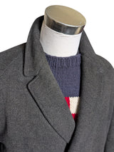 Vintage Alexandre Crombie Raglan Great Coat XL 46/48R Grey Heavy Wool