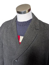 Vintage Alexandre Crombie Raglan Great Coat XL 46/48R Grey Heavy Wool