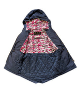Barbour x Hello Kitty Girls Molly Parka M Navy Polyester