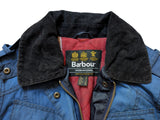 Barbour Ladies Stockland Jacket S/4 US Blue Union Jack Waxed Cotton