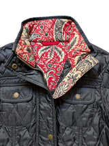 Barbour x William Morris Ladies Jacket S/4 US Black Quilted Polyamide