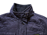 Barbour Ladies International Belted Jacket M/8 US Blurple Polar Quilted Polyester