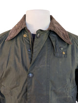 Vintage Barbour Coat S 36S Olive Green Gamefair Waxed Cotton