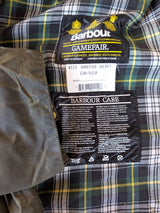 Vintage Barbour Coat S 36S Olive Green Gamefair Waxed Cotton
