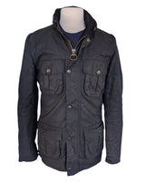Barbour Jacket M Black Corbridge Waxed Cotton
