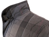 Barbour Jacket M Earthy Grey Plaid Prestbury Waxed Cotton Rare