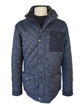 Barbour x Land Rover Defender Jacket L Anmer Navy Quilted Wool Panels