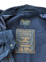 Barbour x Land Rover Defender Jacket L Anmer Navy Quilted Wool Panels