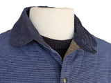 Barbour Shacket/Overshirt M Navy Blue Check Quilted Cotton