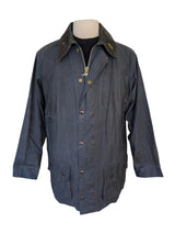 Vintage Barbour Coat M 38 Midnight Beaufort Waxed Cotton