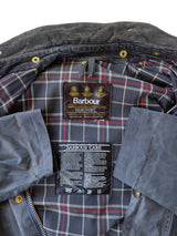 Vintage Barbour Coat M 38 Midnight Beaufort Waxed Cotton