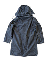 Vintage Barbour Coat M Midnight Hooded Border Waxed Cotton