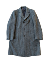 Vintage Burton Coat M/40R Navy/Grey Check Heavy Wool
