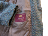 Vintage Dunn & Co. Scottish Tweed Coat M/40 Grey Teal Rust Weave Wool