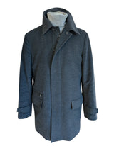 Corneliani Car Coat L Charcoal Virgin Wool