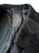 Vintage Swedish Raglan Coat S/38R Black Pure Alpaca