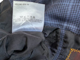 Brioni Sport Coat 41/42R Dark Blue Check 2-Button Cashmere/Silk
