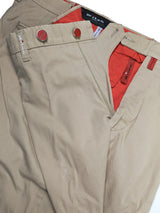 Kiton Trousers 36/37 Light Tan Cotton Stretch DMG